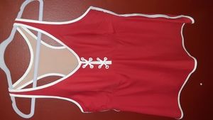 Red no wire tankini by Cacique